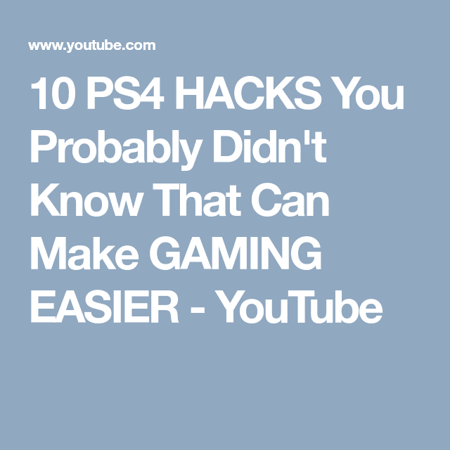 10 PS4 HACKS You Probably Didn