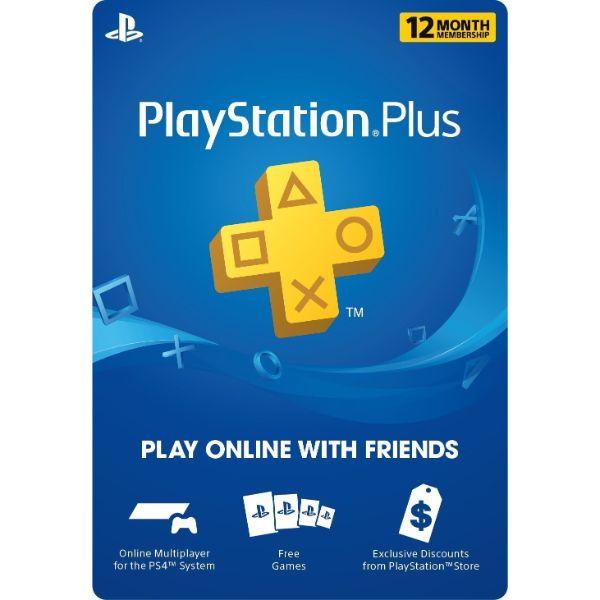 12 Month Playstation Plus PSN Membership Card