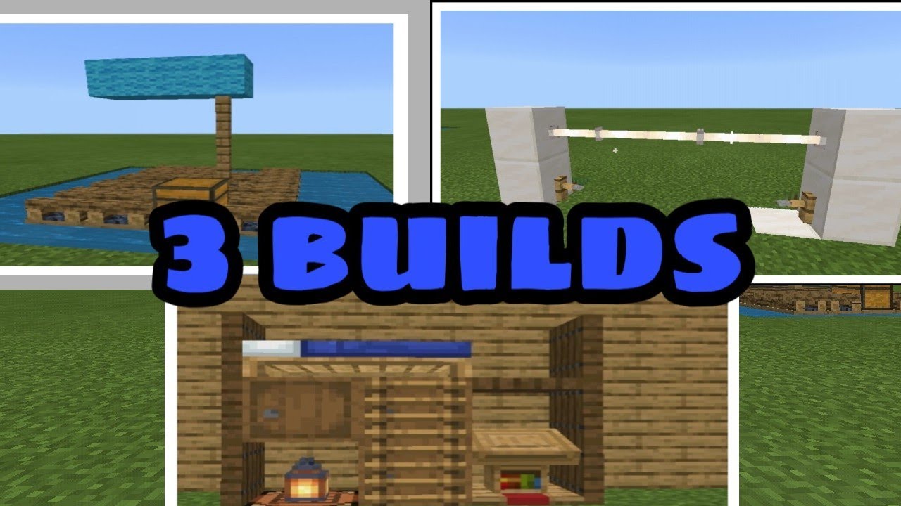3 BUILDS THAT YOU CAN DO IN MINECRAFT(JAVA, BEDROCK, PS4, XBOX ETC ...