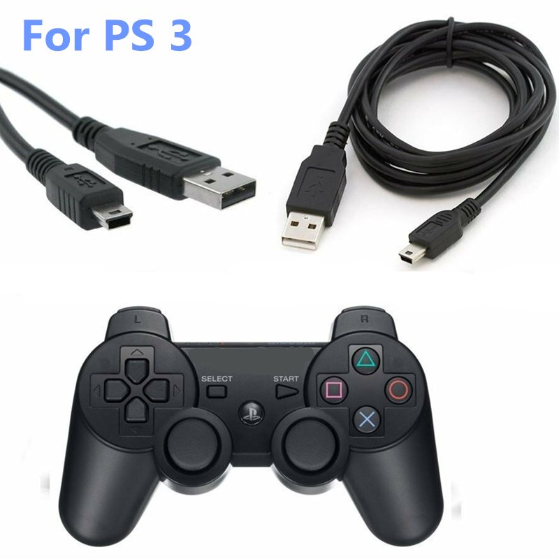 3 Meter Play+Charging Charger USB Cable For PS3 ...