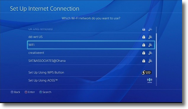 Configuring the PS4 to use a proxy server