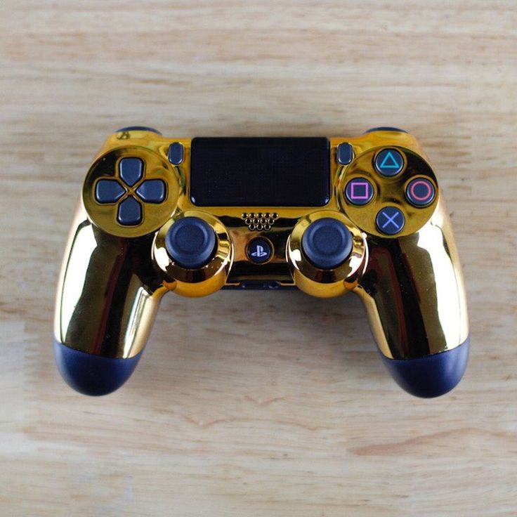 Custom Chrome Gold PS4 Controller