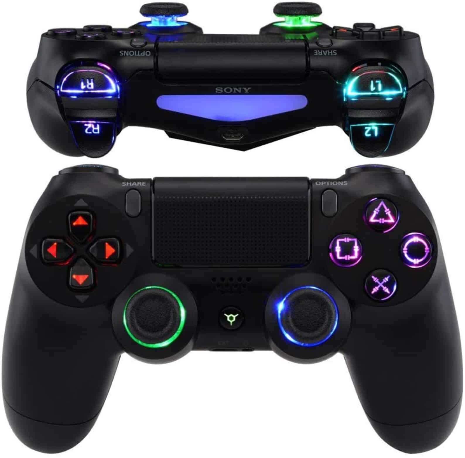 Custom PS4 Controller LED color changing buttons 10 colors