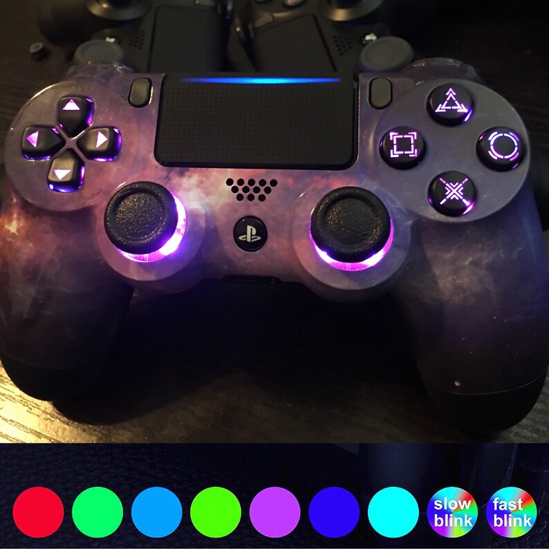 Custom PS4 Controller with LED color changing buttons 7