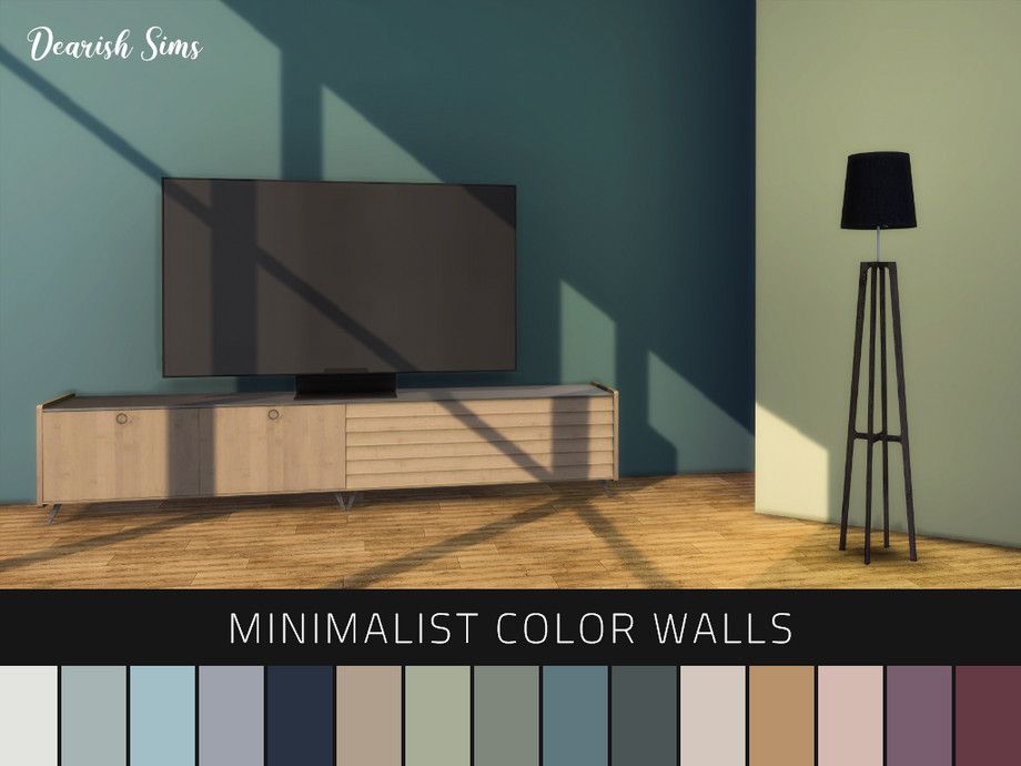 [Dearish Sims] Minimalist Color Wall