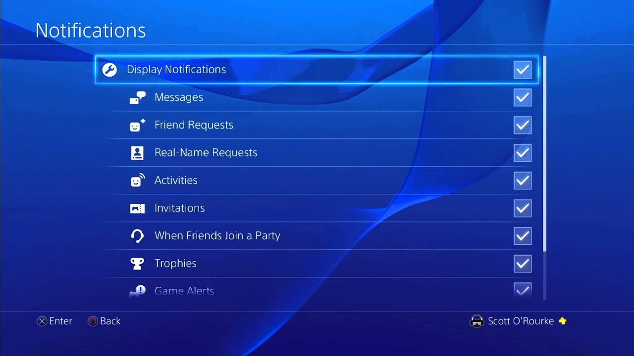 Disable PS4 Notifications