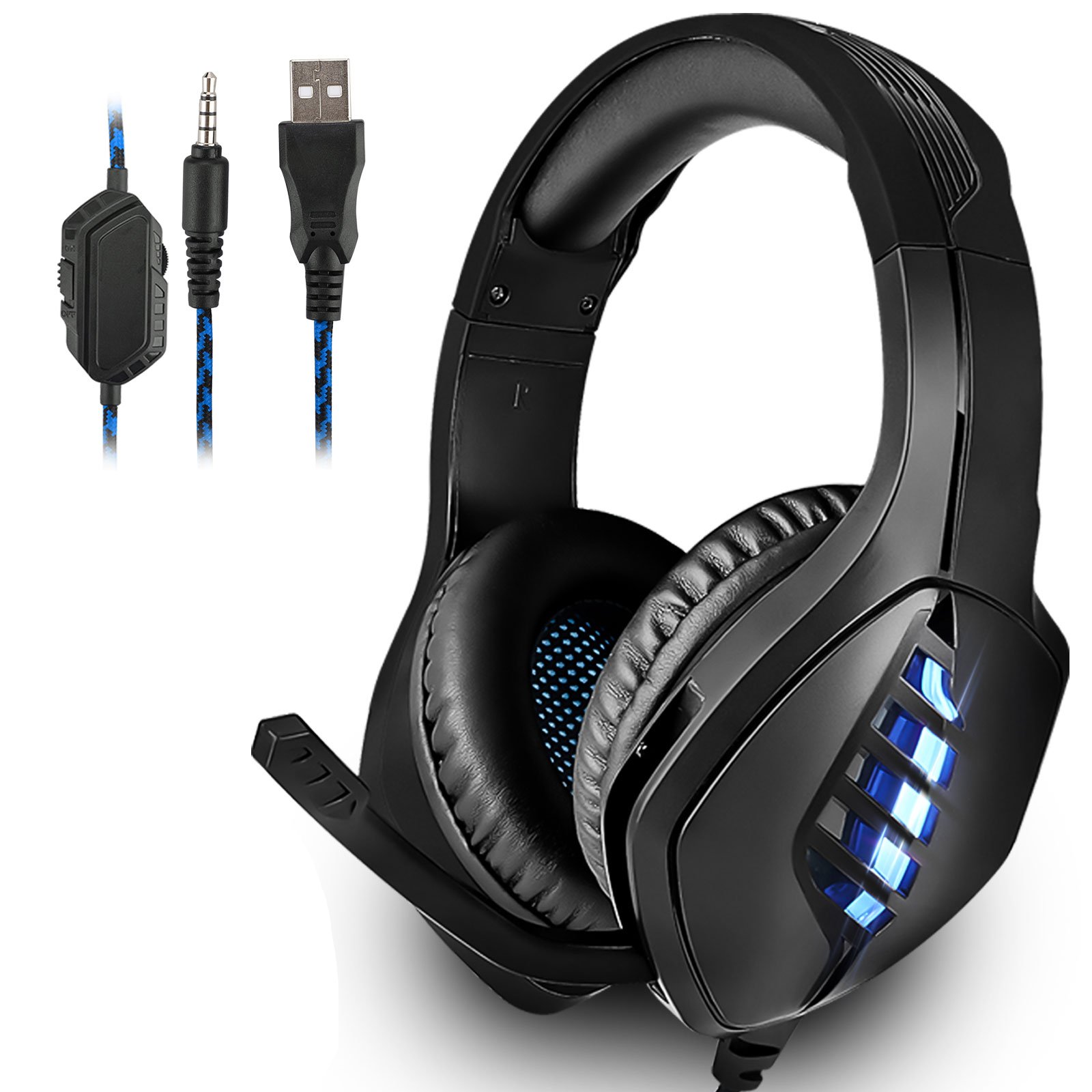 EEEKit Gaming Headset Wired Gaming Headphones with Noise ...