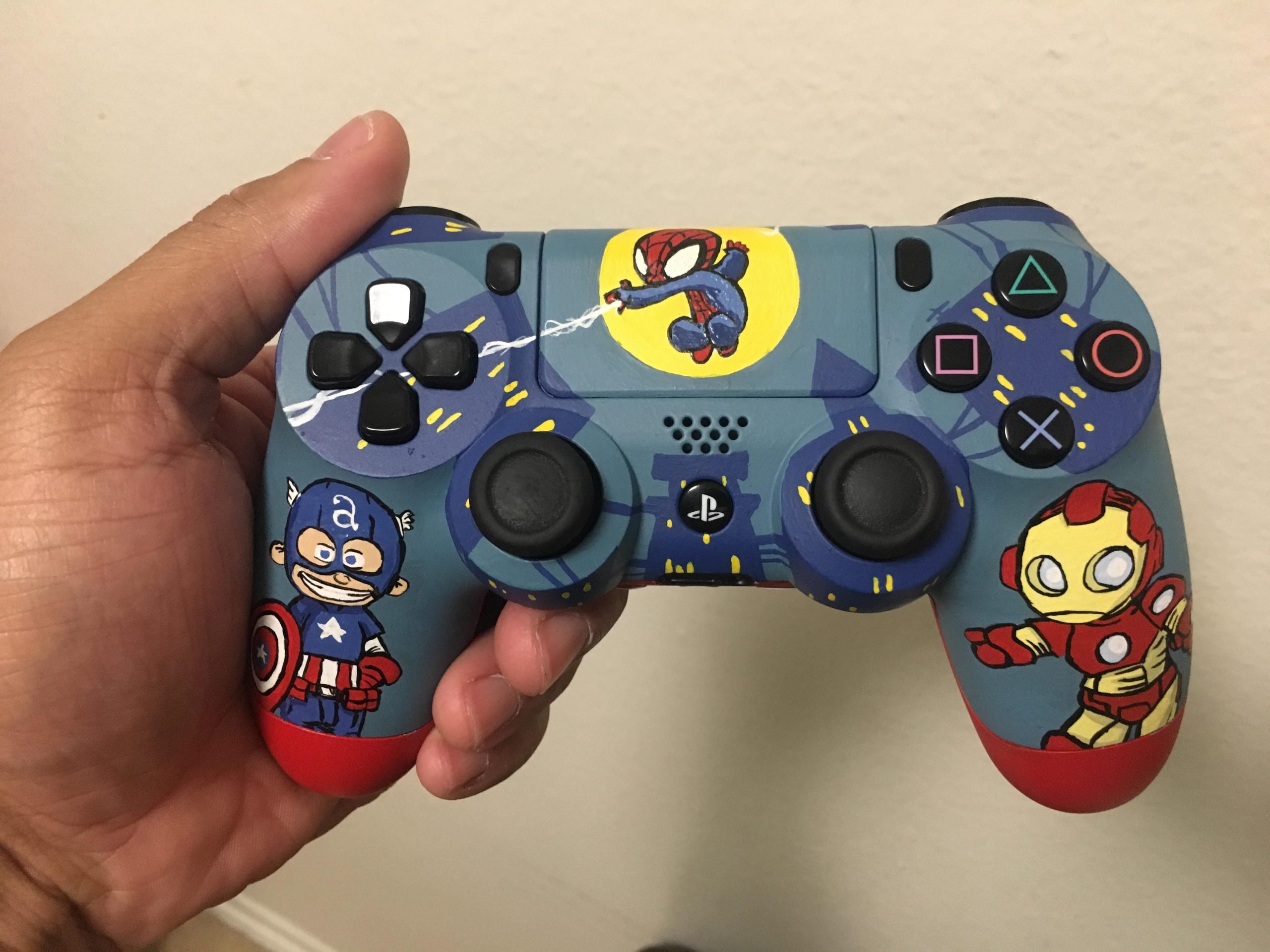 Hand painted PS4 controller for my 4 year old son for Xmas ...
