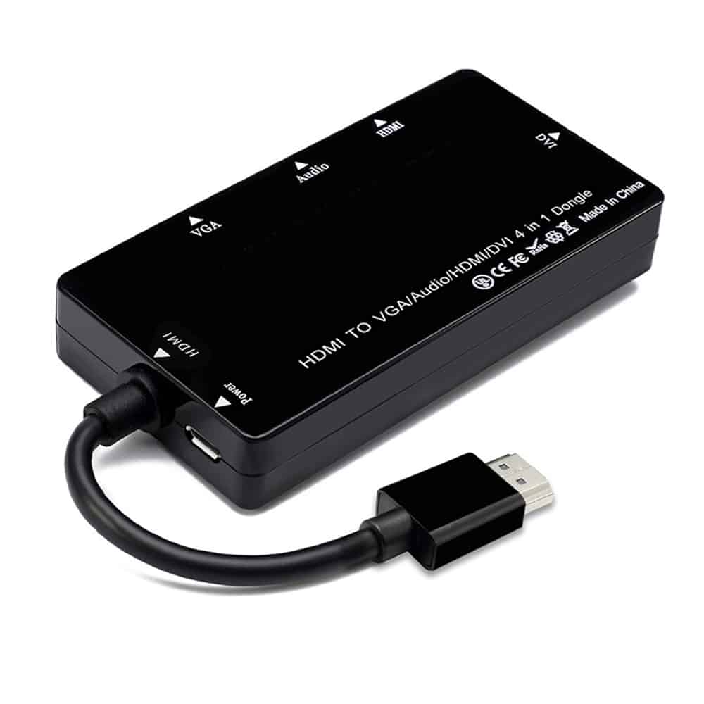 HDMI to VGA HDMI DVI converter audio splitter for PS4 Laptop PC HDMI in ...