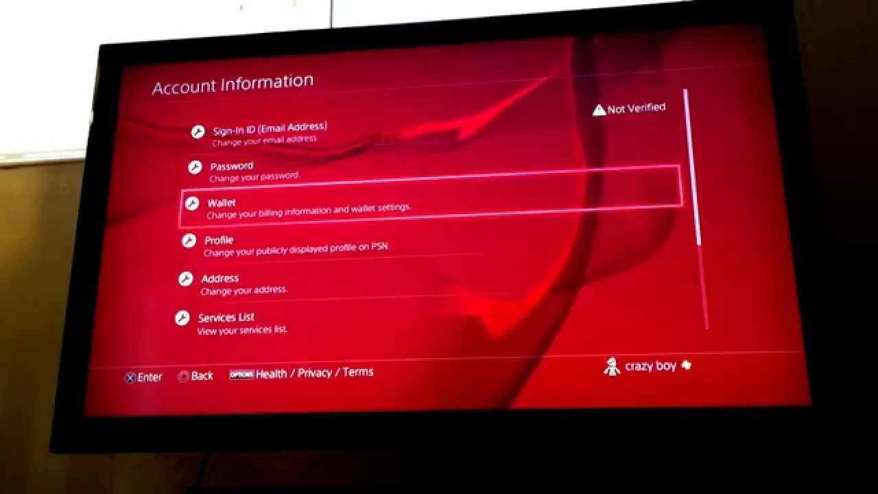 How to add funds to your wallet (PS4)
