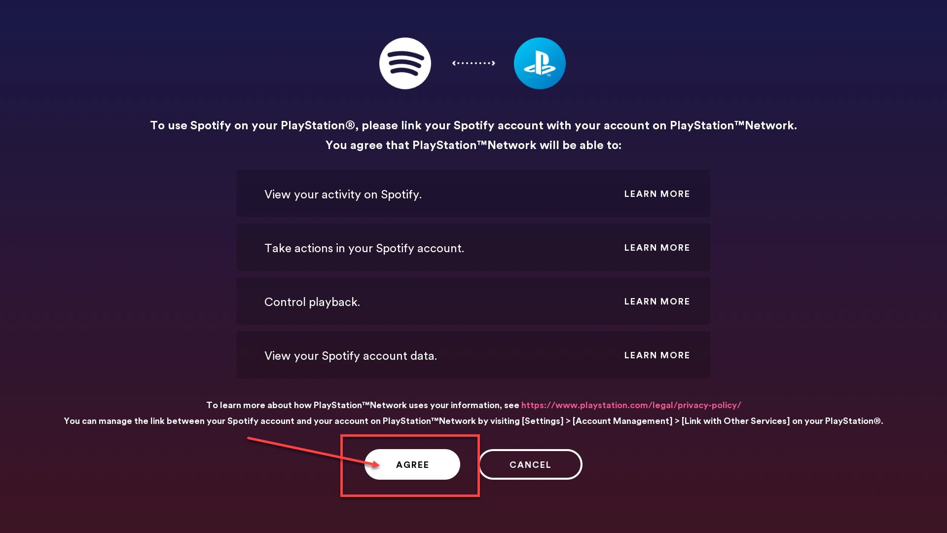 How to connect and unlink Spotify from PS4?
