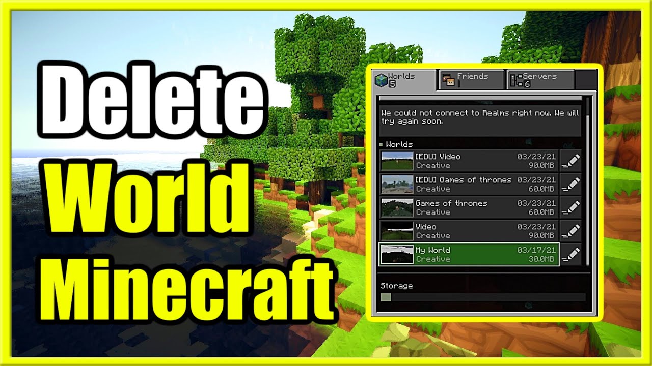 How to DELETE a world in Minecraft (PS4, PS5, Xbox, Switch, PC)