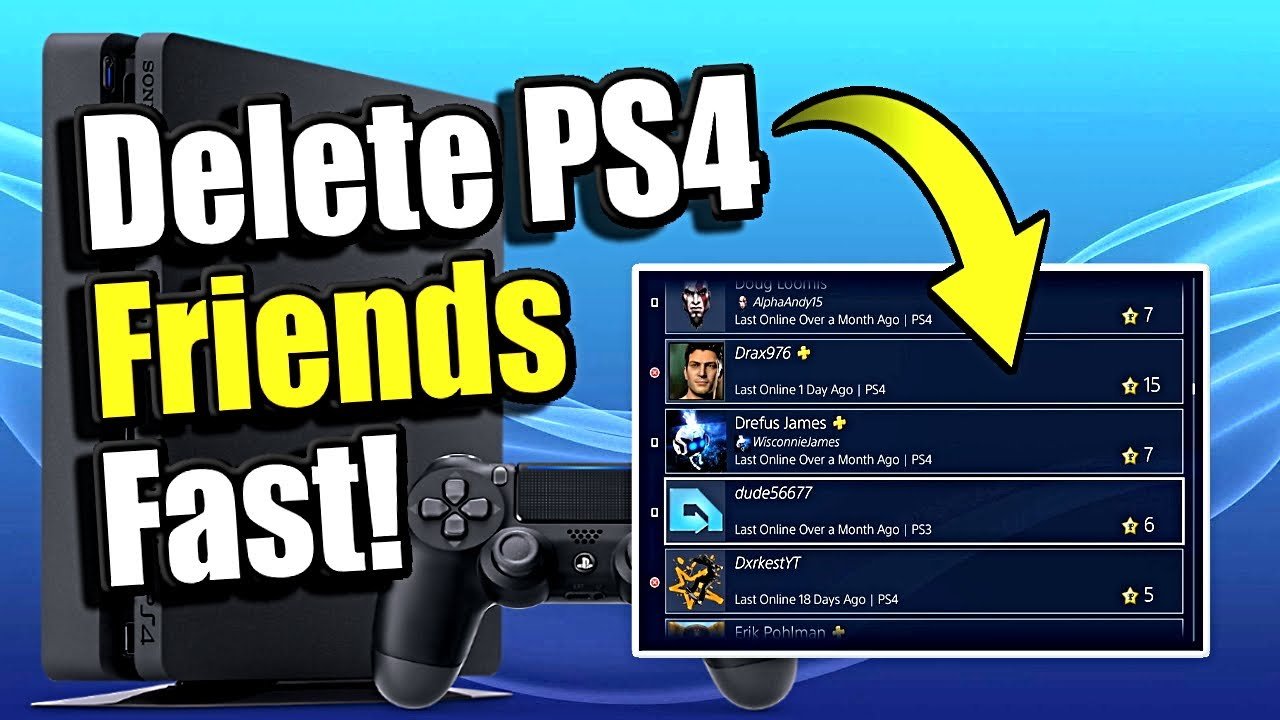 How to DELETE FRIENDS ON PS4 FAST! (Mass Delete Friends in Minutes ...