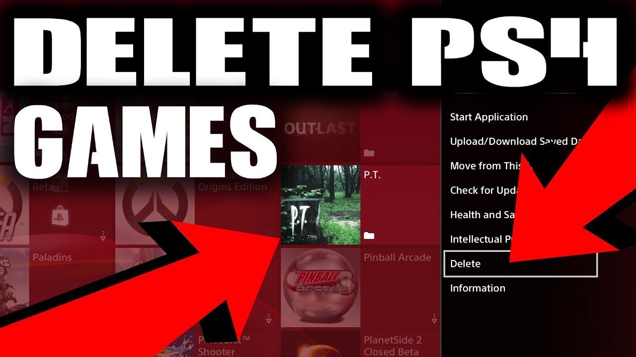 HOW TO DELETE ON GAMES PS4