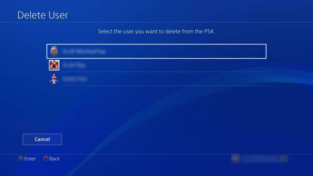 How to Delete User Account on PS4 Console