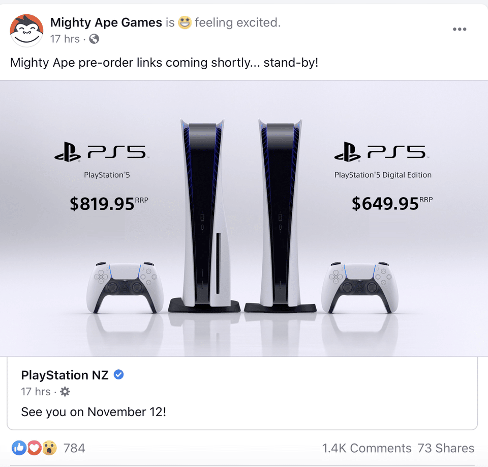 [How to do PS5 pre orders correctly] [Screenshot] Is Mighty Ape from ...