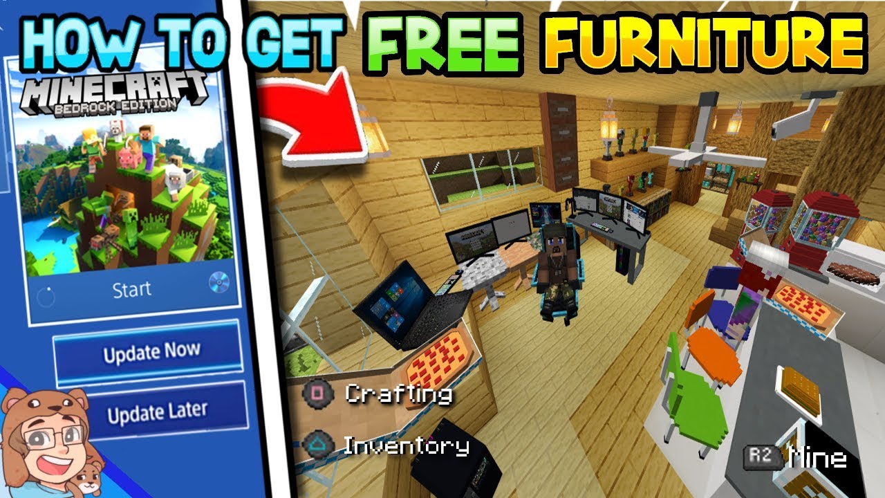 How To Get Furniture in Minecraft PS4 Bedrock Edition ...