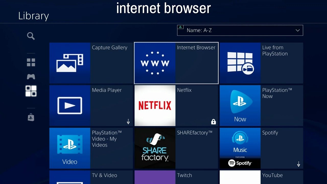 How to get internet browser on ps4