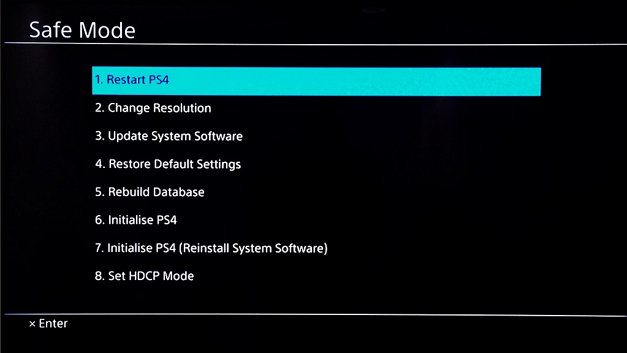 How to Get PS4 out of Safe Mode