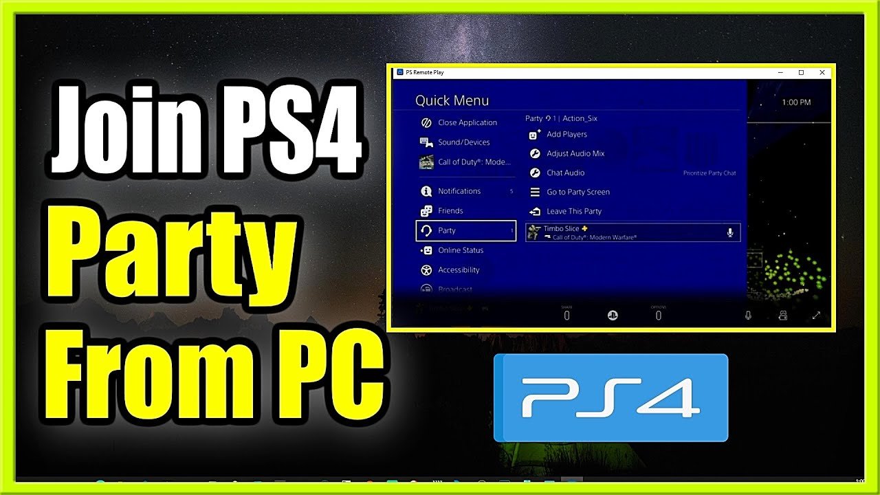 How to Join PlayStation ( Ps4 ) Party Chat on PC ( Windows &  MacOS )