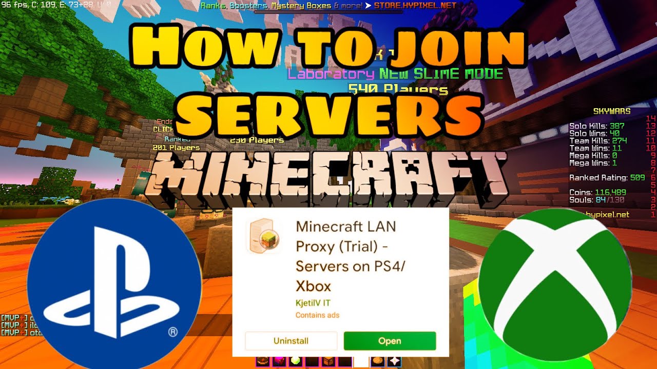 HOW TO JOIN SERVERS IN MINECRAFT PS4/XBOX (SUPER EASY) Play Servers ...