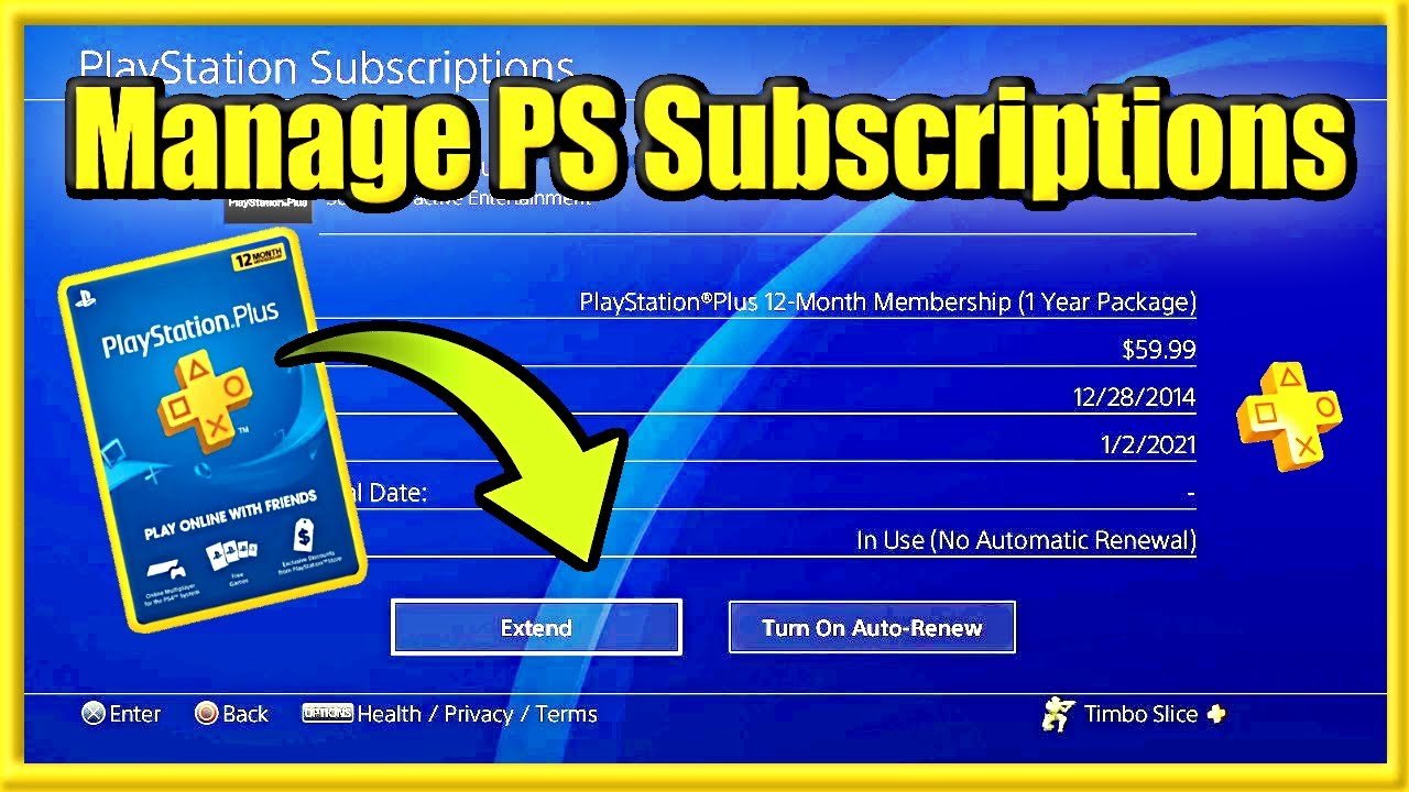 How to Manage PlayStation Subscriptions on PS4 (Turn On ...