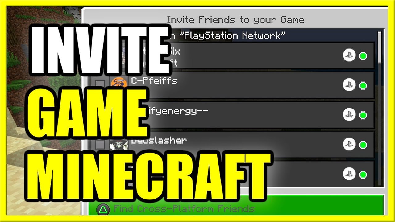 How to SEND GAME INVITE to FRIEND on MINECRAFT PS4 XBOX PC ...