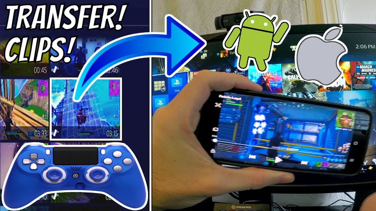 How to TRANSFER PS4 CLIPS to your PHONE! (ANDROID &  IOS) (BEST METHOD ...
