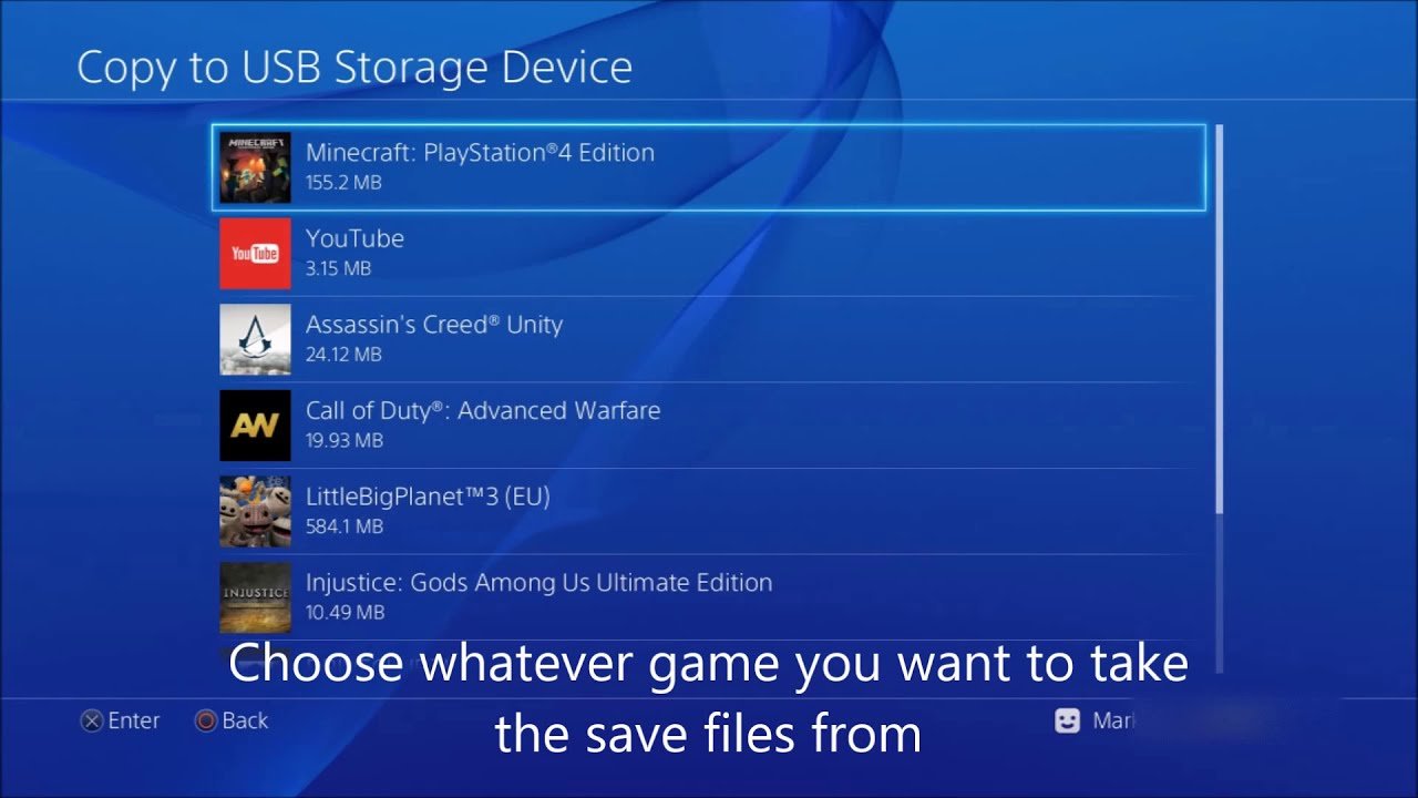 How to transfer PS4 save files to a USB Stick