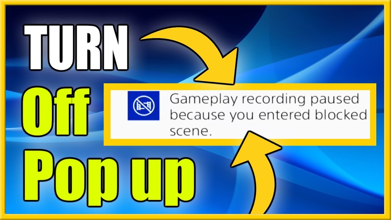 How to TURN OFF GamePlay Recording Paused Notification on ...
