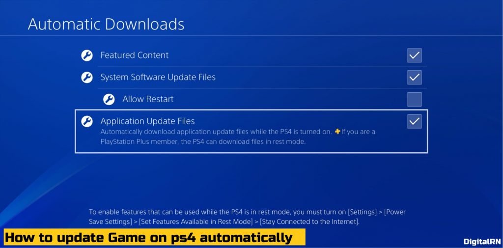 How to update Game on ps4