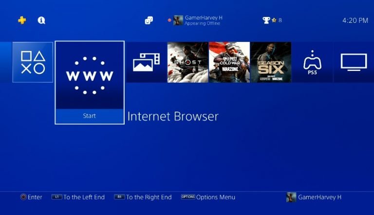 How To Use The PS4 Internet Browser