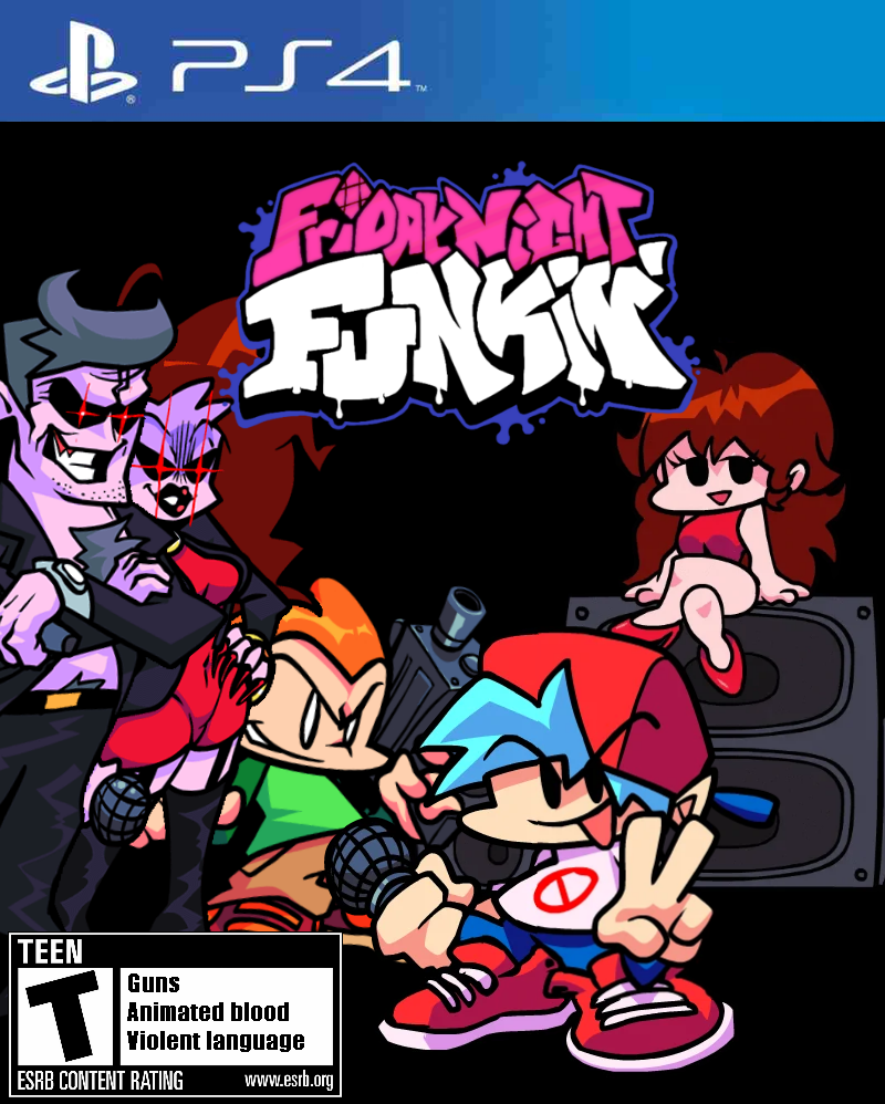 I did a mockup of PS4 box art for Friday Night Funkin ...