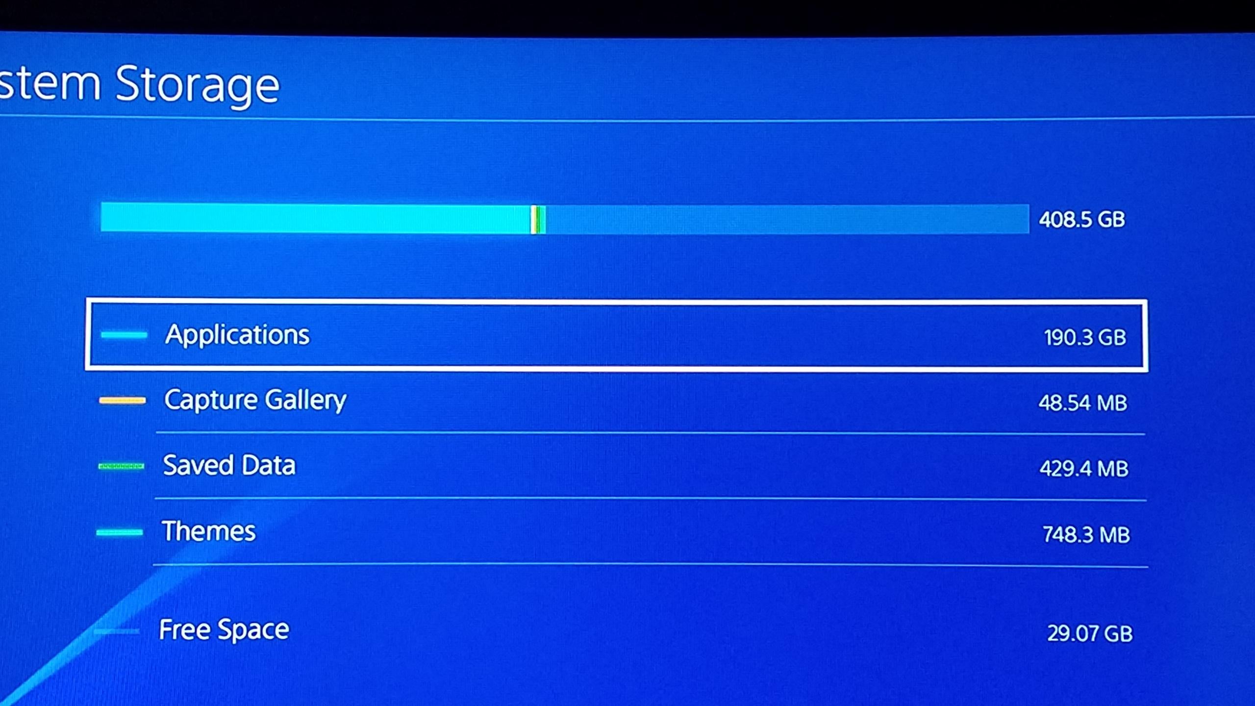 [image] Missing System Storage Space? : PS4
