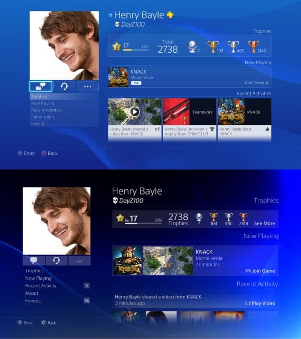 Latest PlayStation 4 user interface screenshots