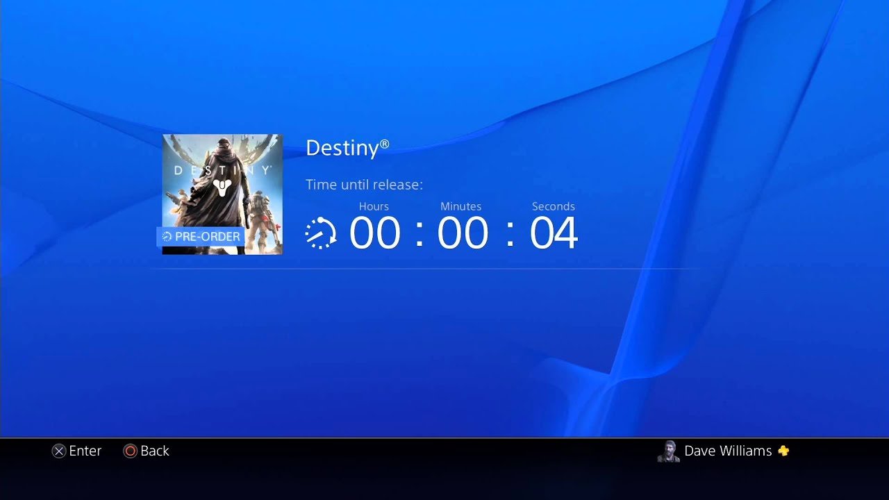 lets Play Destiny Pre Order Countdown PS4
