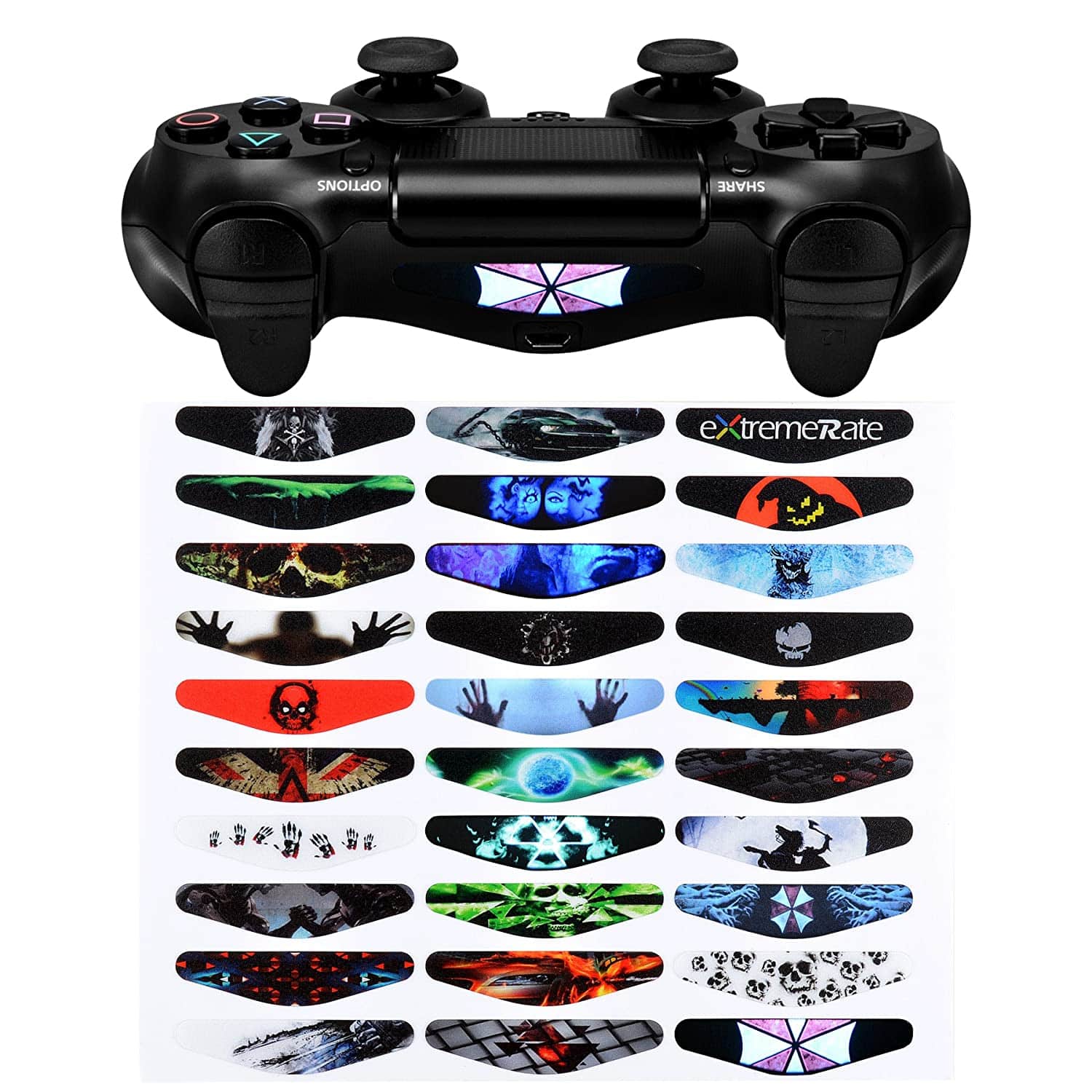 Light Bar Decal Stickers Set of 30 Different Pcs for PS4 Playstation 4 ...