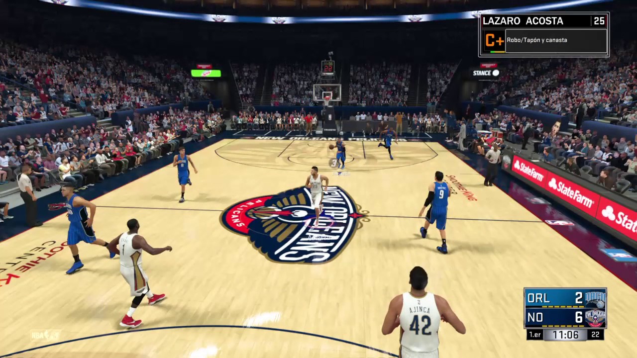 NBA 2K17 alley oop and dunk