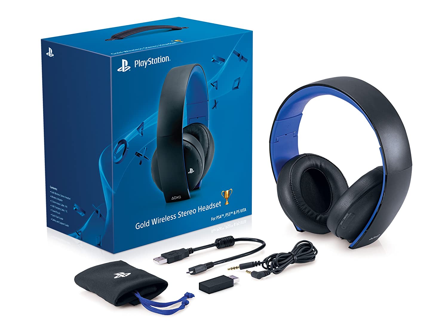 NEW SONY GOLD WIRELESS STEREO HEADPHONES HEADSET PS4 ...
