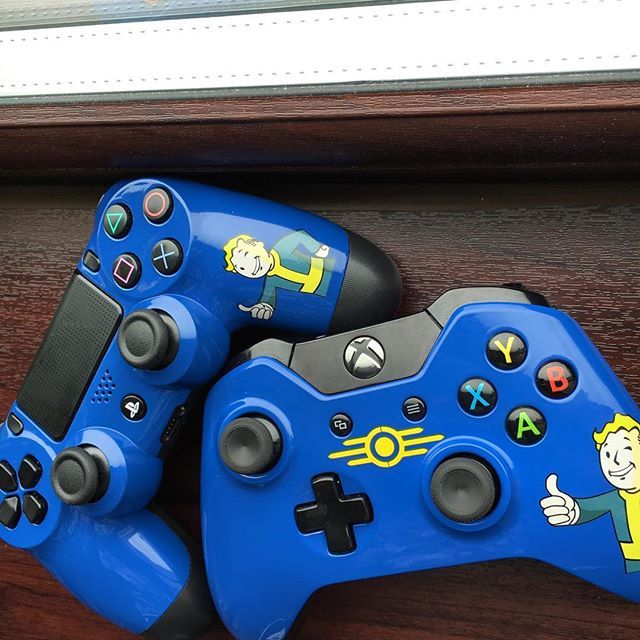 our fallout 4 themed PlayStation 4/ Xbox one controllers are now ...