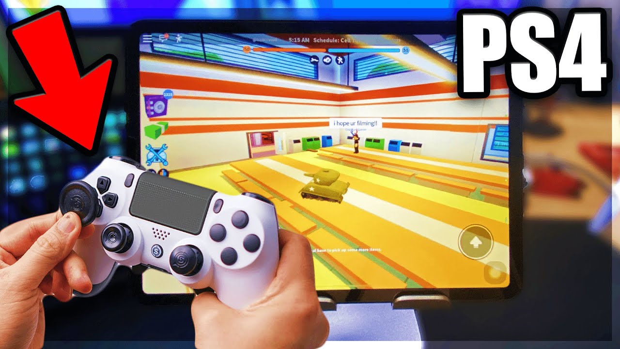 Playing ROBLOX JAILBREAK with a PS4 CONTROLLER (Roblox Mobile ...
