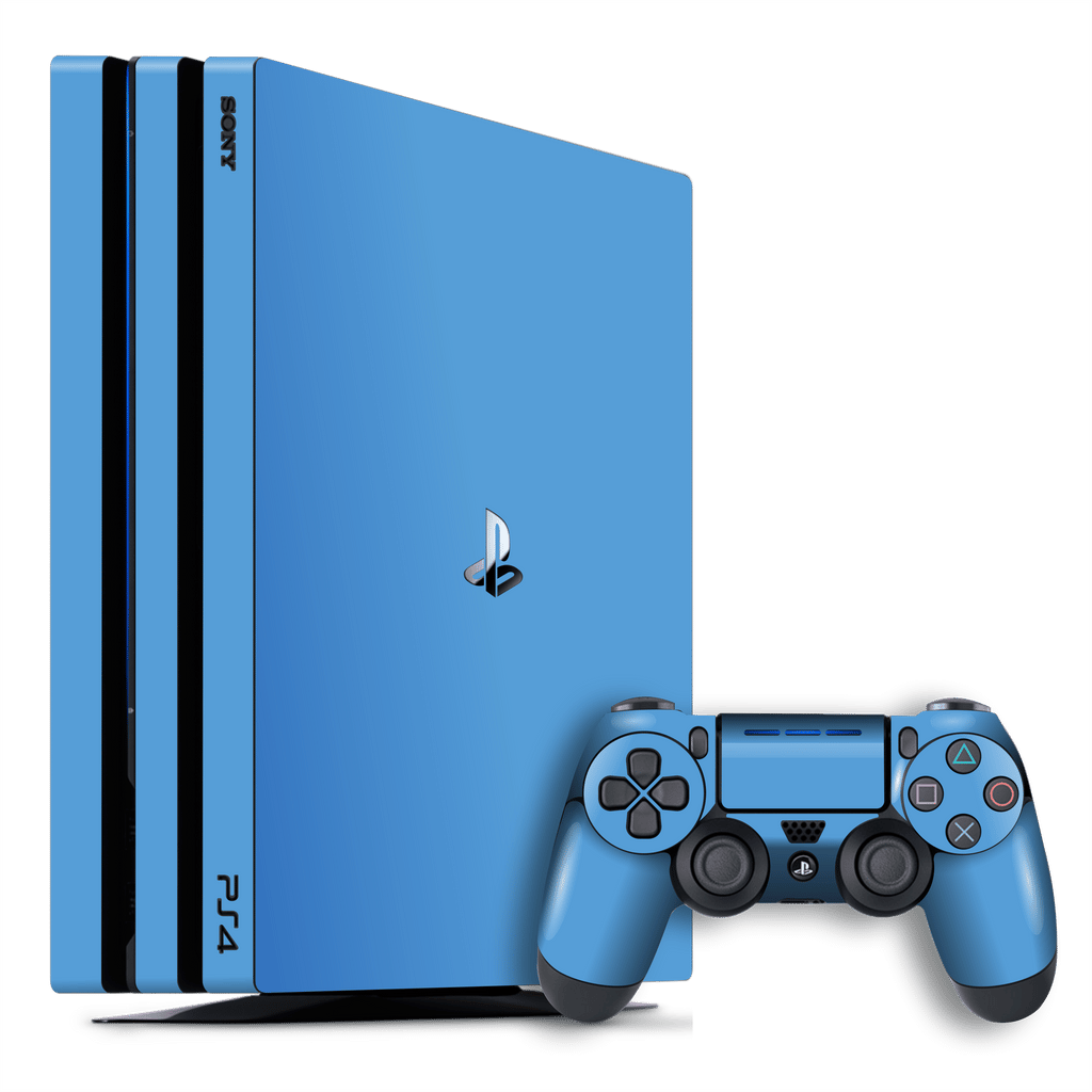 Playstation 4 PRO (PS4 Pro) Glossy SKY BLUE Skin  EasySkinz