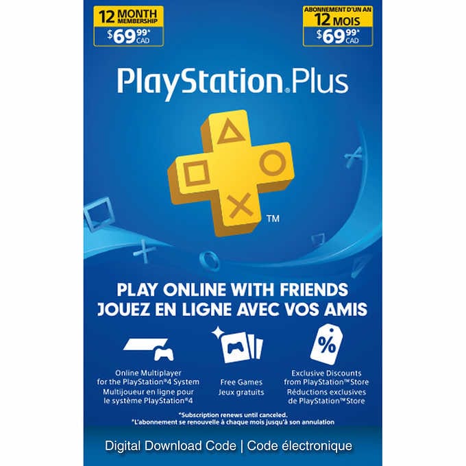 Playstation Plus 12 Month Subscription Card Live