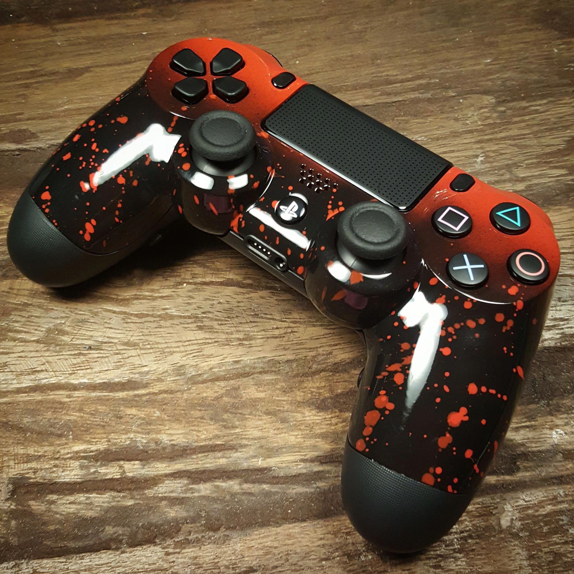 PS4 controller with custom paint and Shock buttons! #xboxpapeldeparede ...