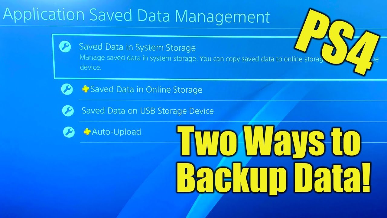 PS4 How to Backup Save Data in Under 2 Minutes
