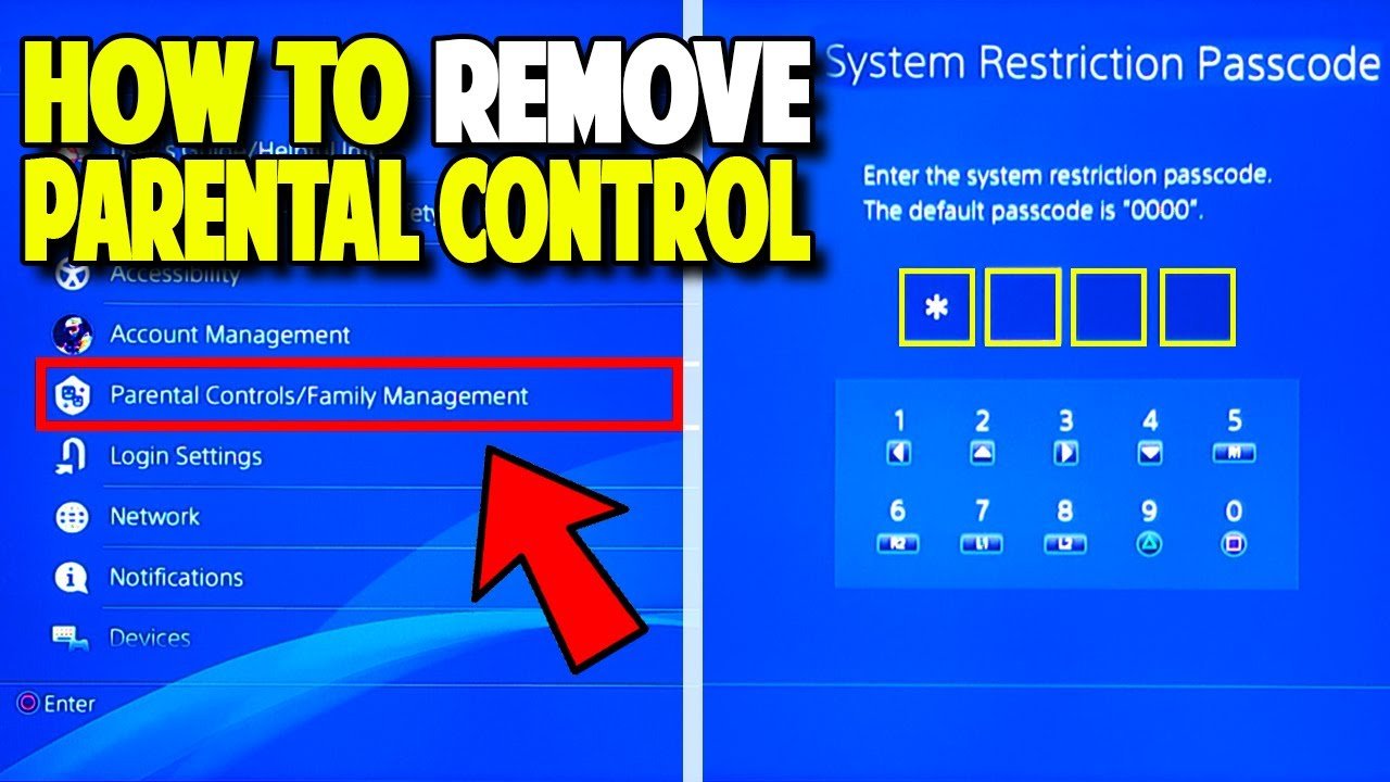 PS4  HOW TO REMOVE PARENTAL CONTROL (New Easy 2020)