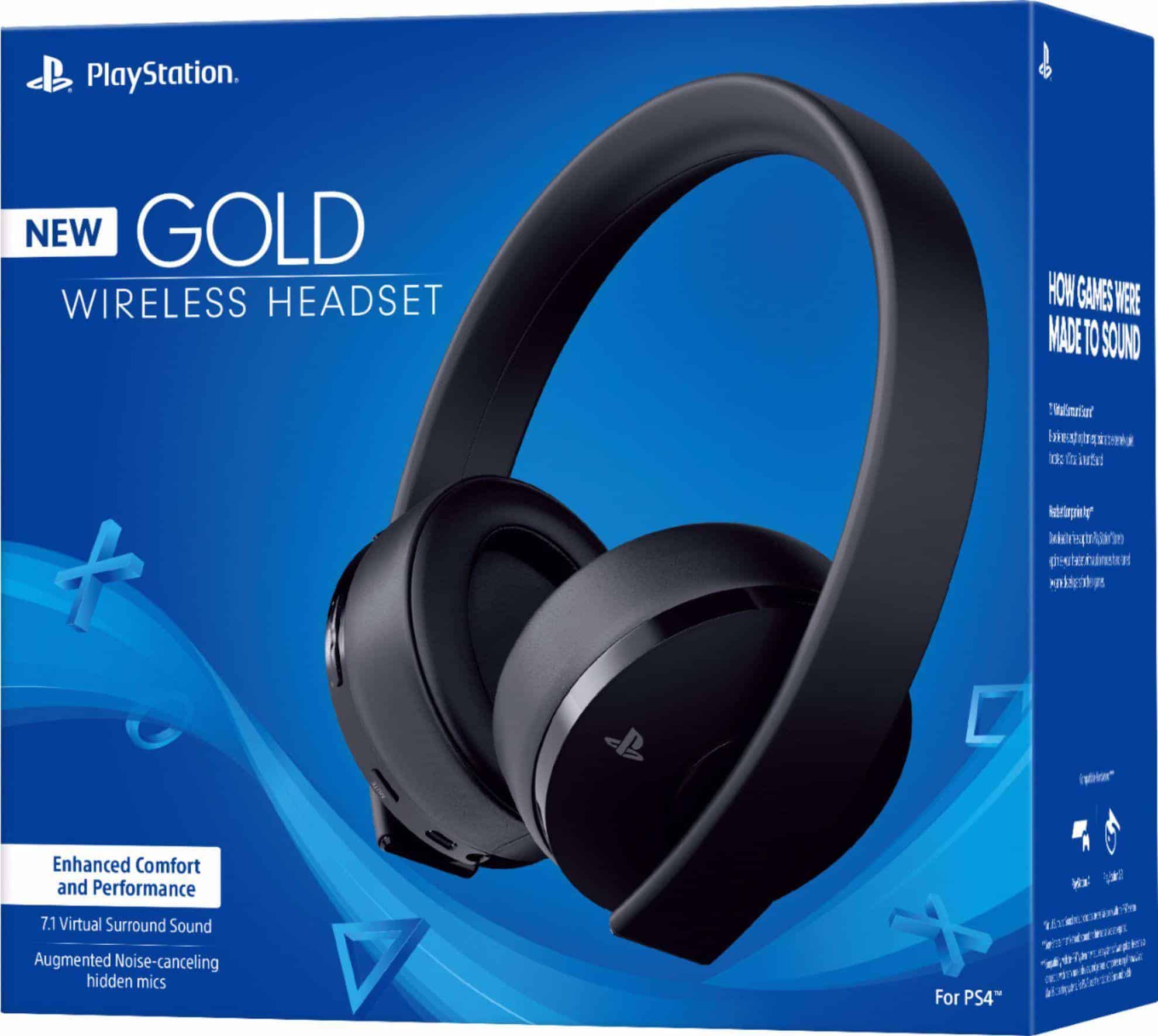 PS4 NEW GOLD WIRELESS HEADSET 7.1