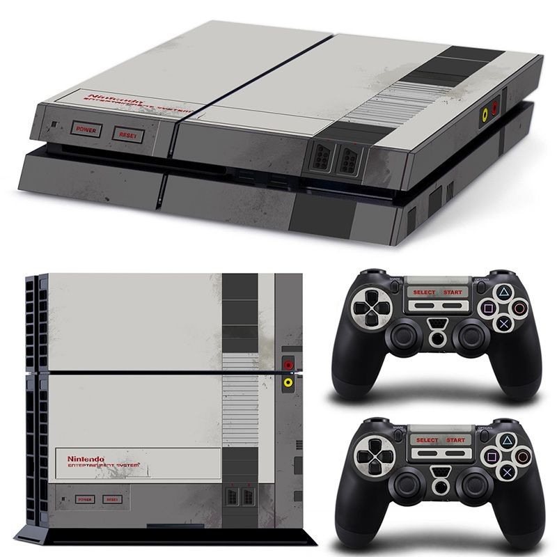 Ps4 Playstation 4 Console Skin Decal Sticker Old NES Retro Custom ...