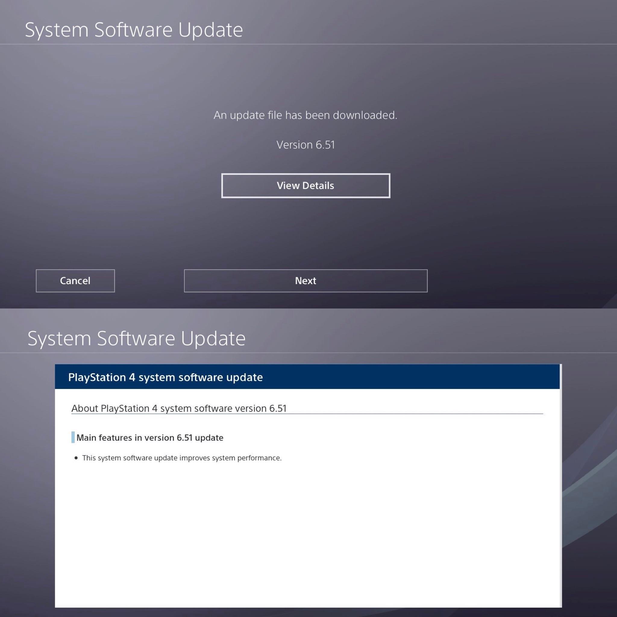 [PS4] [Screenshot] Viewing details for System Software Updates should ...