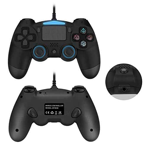 ps4 Wired Controller, Dual Vibration USB Wired PS4 Remote Controller ...
